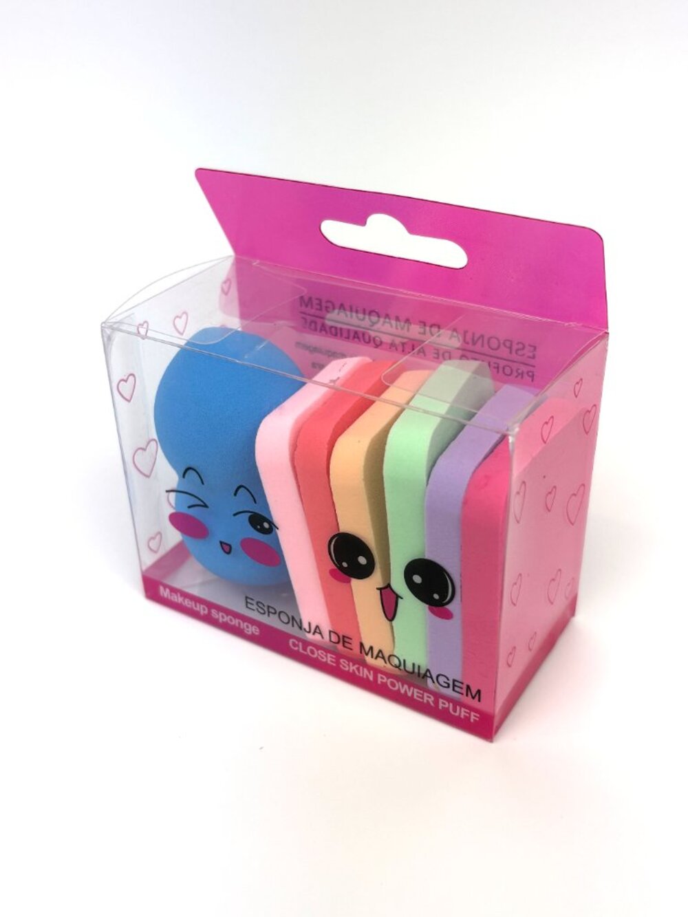 7 pieces set of cute colorful beauty makeup sponges and powder puffs. New - Picture 4 of 7